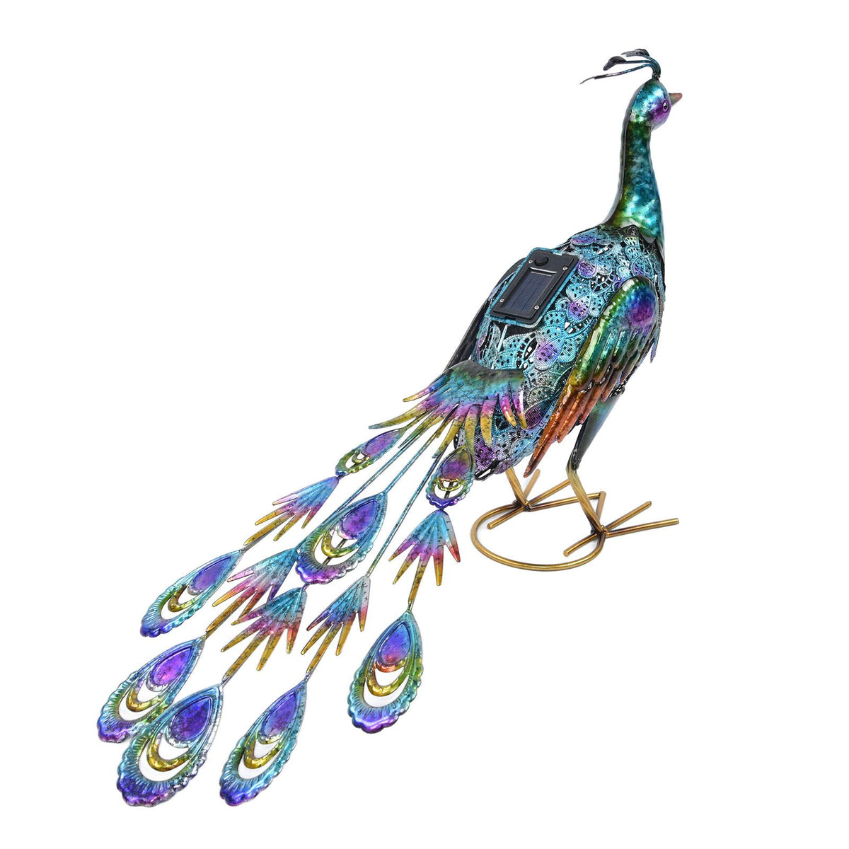 Outdoor Solar Light Vivid Peacock Sculpture Light Garden Decoration Light for Courtyard Lawn60x37 cm / 23.6x14.6 in