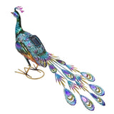 Outdoor Solar Light Vivid Peacock Sculpture Light Garden Decoration Light for Courtyard Lawn60x37 cm / 23.6x14.6 in - Rear View