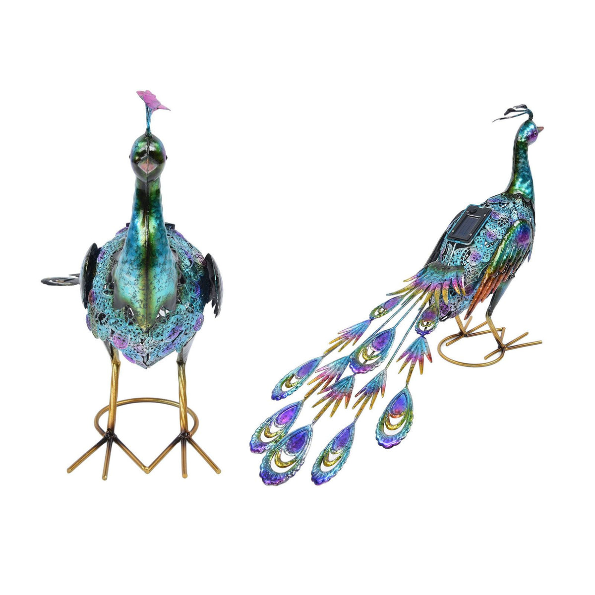 Outdoor Solar Light Vivid Peacock Sculpture Light Garden Decoration Light for Courtyard Lawn60x37 cm / 23.6x14.6 in