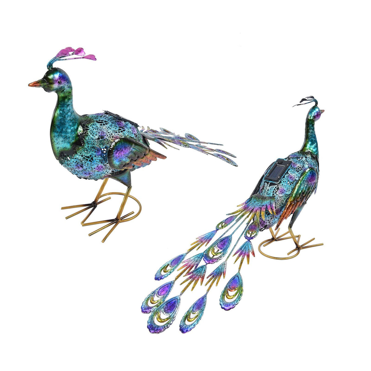 Outdoor Solar Light Vivid Peacock Sculpture Light Garden Decoration Light for Courtyard Lawn60x37 cm / 23.6x14.6 in