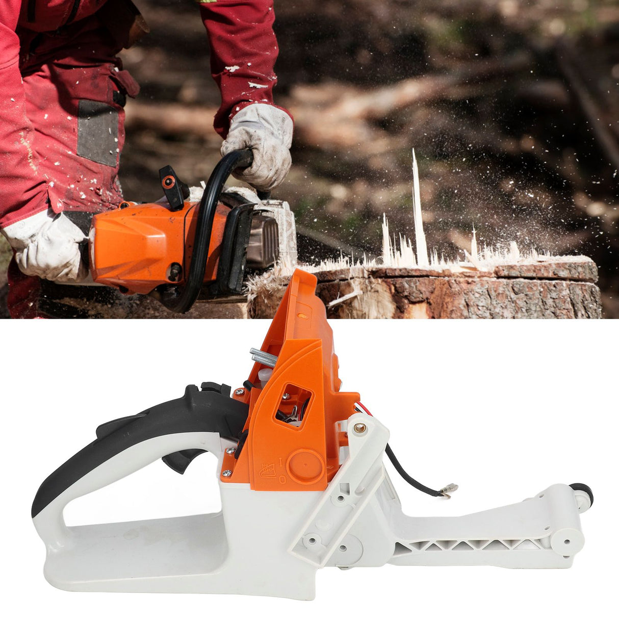 Gas Fuel Tank Rear Handle Fuel Guard Protection Plate for STIHL MS660 MS650 066 065 Chainsaw