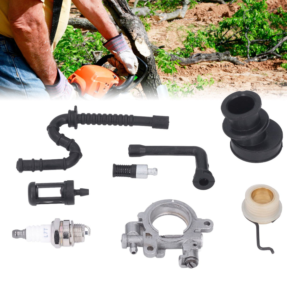 Oil Pump Worm Gear Sparking Plug Kit 1127 640 3200 Replacement for STIHL 029 039 MS290 MS310 MS390 Chain Saw
