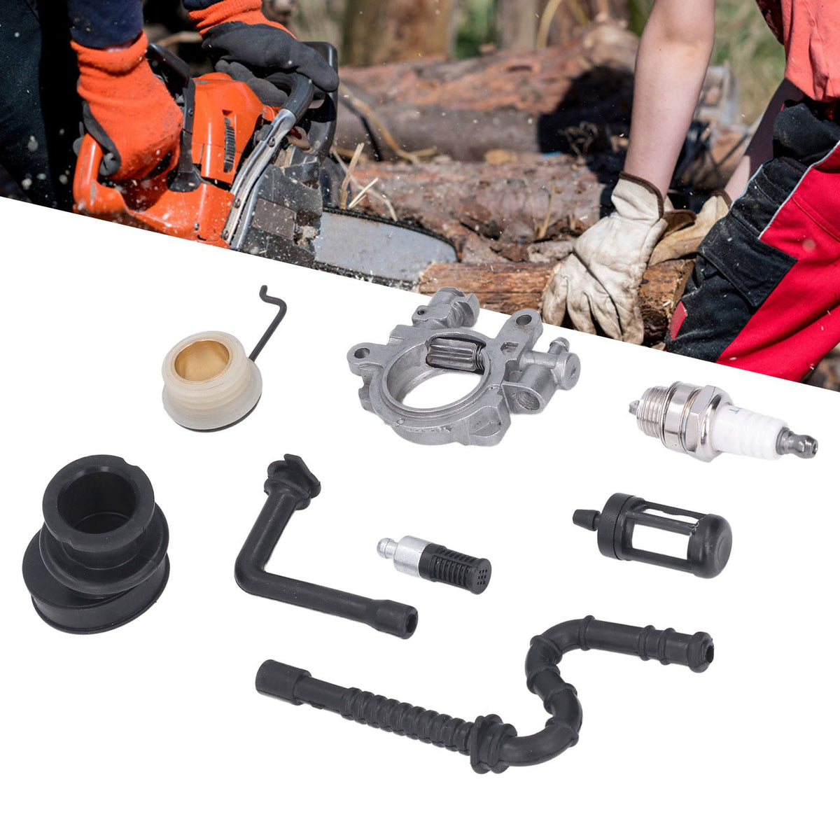 Oil Pump Worm Gear Sparking Plug Kit 1127 640 3200 Replacement for STIHL 029 039 MS290 MS310 MS390 Chain Saw