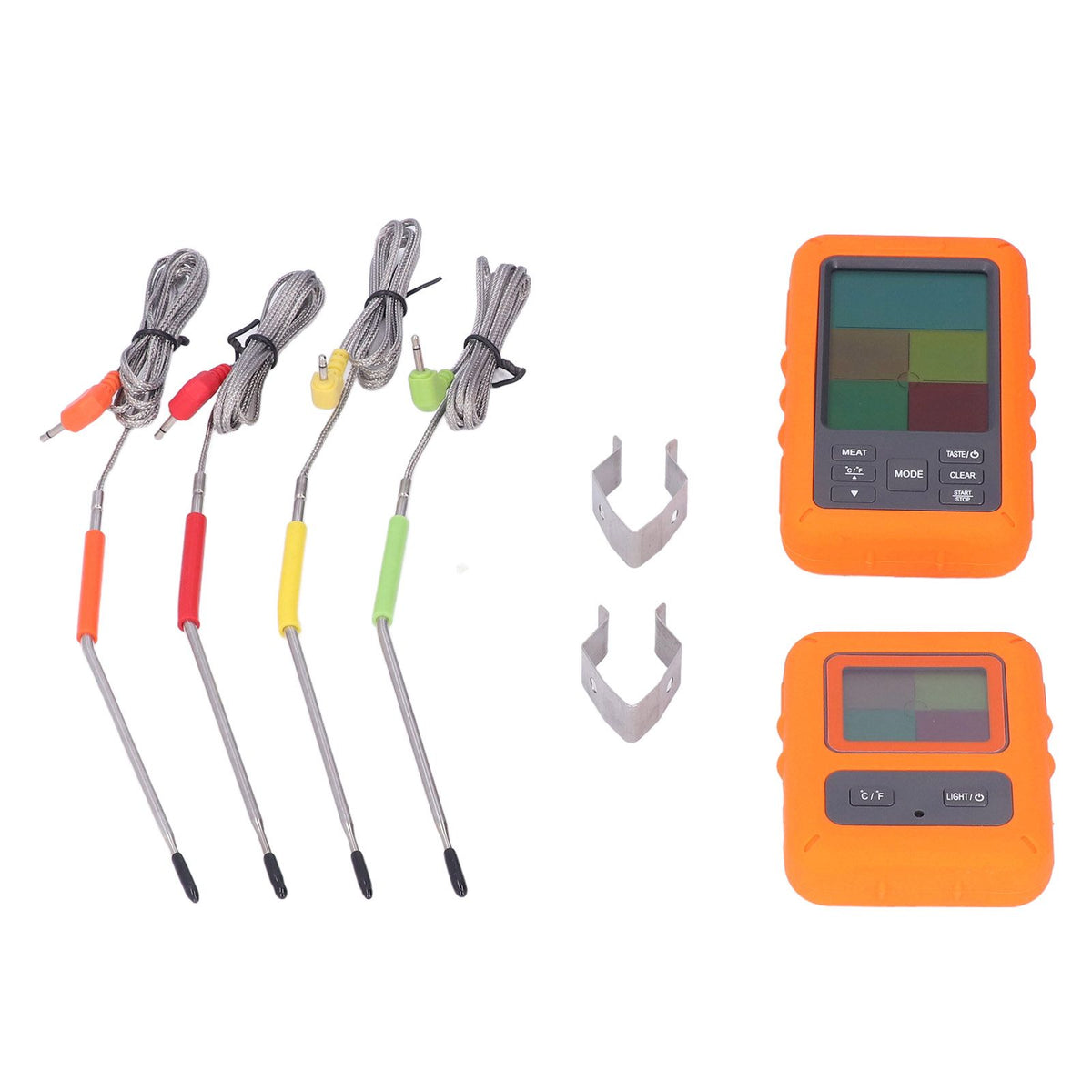 Wireless Meat Thermometer Digital BBQ Thermometer with 4 Probes for Kitchen Cooking Oven Grilling Smoking