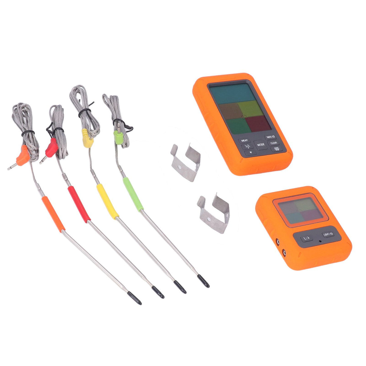 Wireless Meat Thermometer Digital BBQ Thermometer with 4 Probes for Kitchen Cooking Oven Grilling Smoking