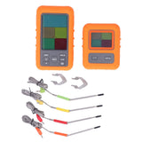 Wireless Meat Thermometer Digital BBQ Thermometer with 4 Probes for Kitchen Cooking Oven Grilling Smoking - 45-Degree Angle