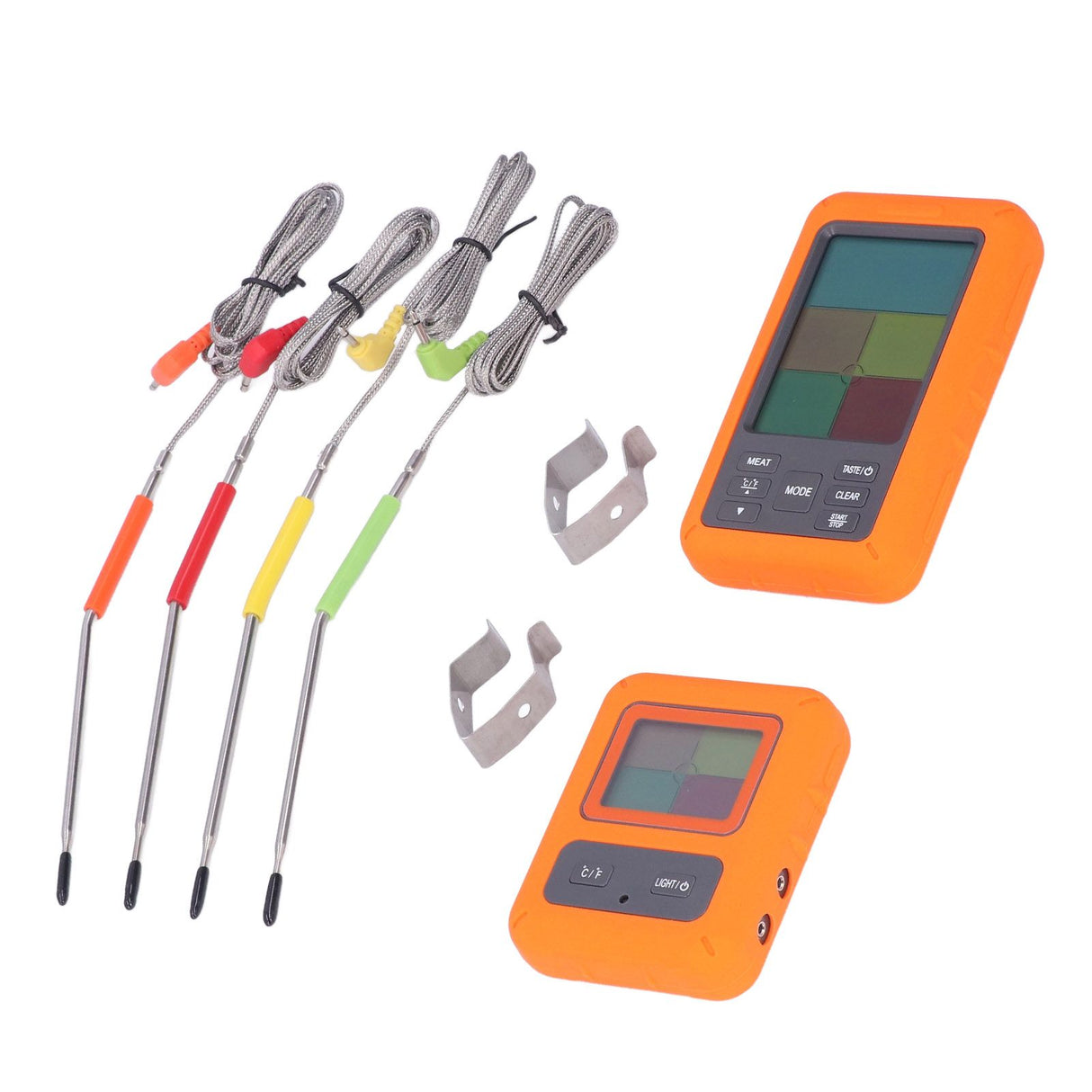 Wireless Meat Thermometer Digital BBQ Thermometer with 4 Probes for Kitchen Cooking Oven Grilling Smoking