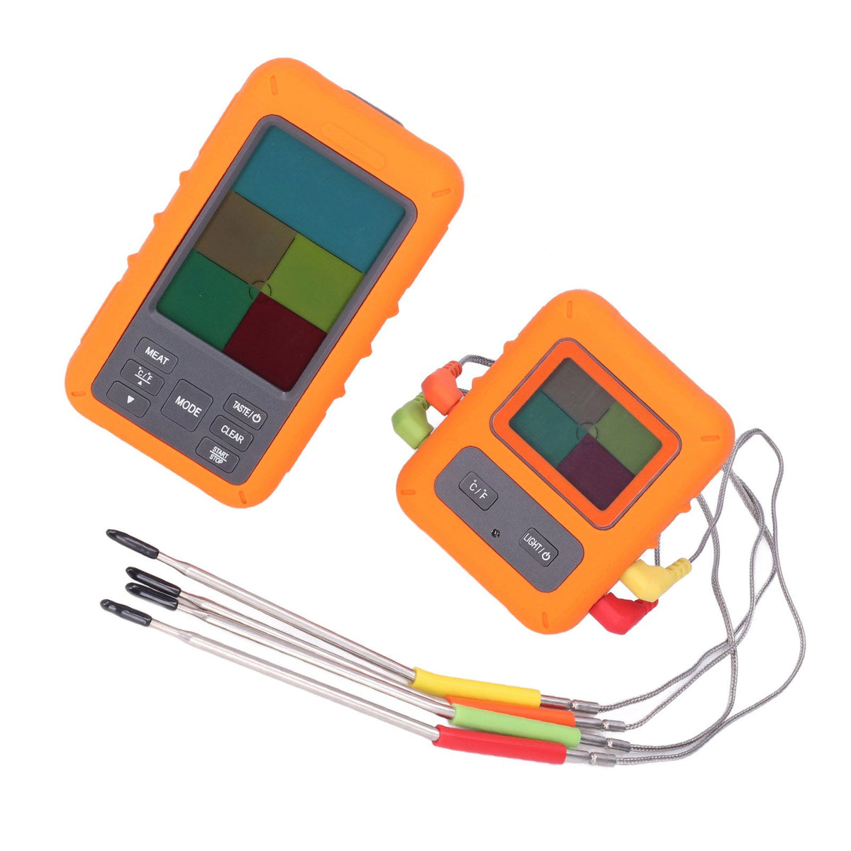 Wireless Meat Thermometer Digital BBQ Thermometer with 4 Probes for Kitchen Cooking Oven Grilling Smoking