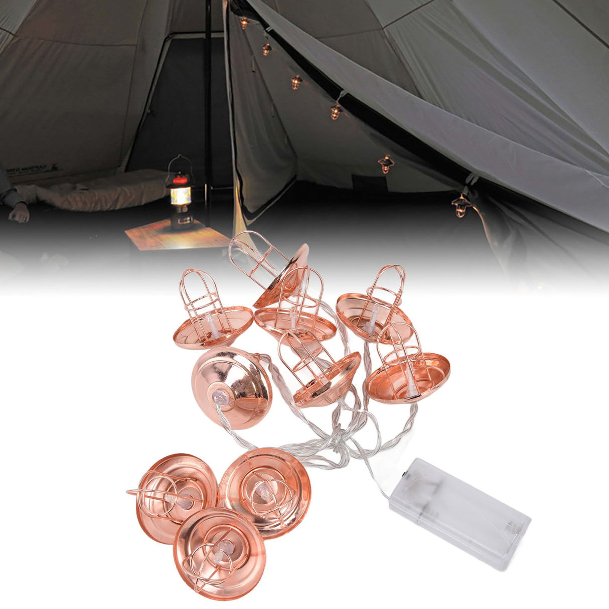 LED String Light Energy Saving Battery Operated LED Hollow String Lamp for Outdoor Picnic Camping