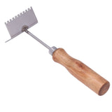 Bee Frame Shovel Stainless Steel Wooden Handle Professional Beehive Cleaner for Beekeeper