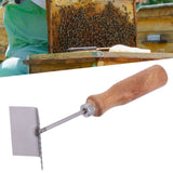 Bee Frame Shovel Stainless Steel Wooden Handle Professional Beehive Cleaner for Beekeeper - Extra Image