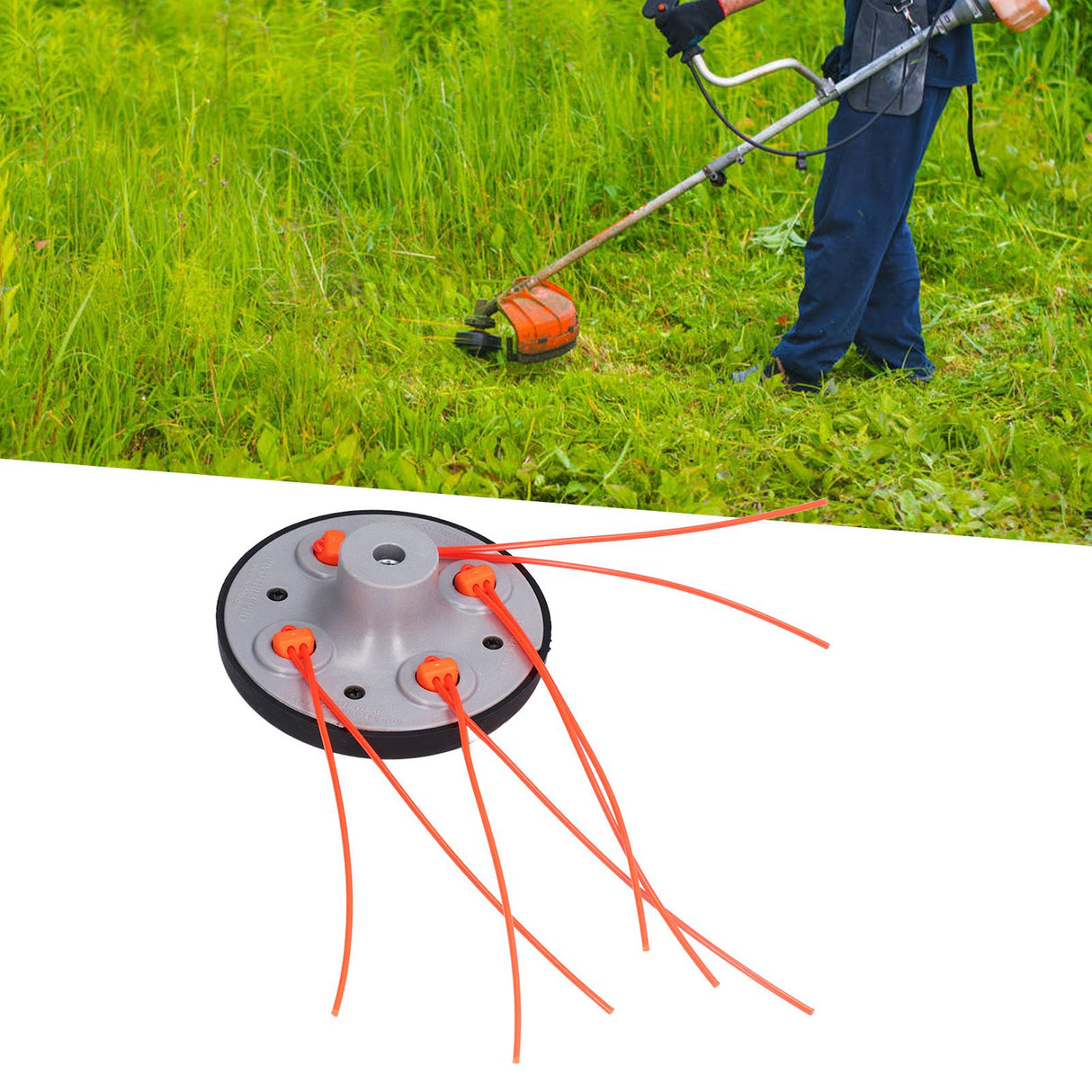 Universal Strimmer Head Plastic Wear Resistant Mower Head Garden Lawn Mower Accessories