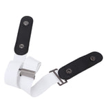 No Buckle Belt Women Traceless Adjustable Size Weaving Buckle Free Belt Women for Trousers SweaterWhite - Side View