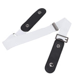 No Buckle Belt Women Traceless Adjustable Size Weaving Buckle Free Belt Women for Trousers SweaterWhite - Top-Down View