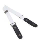 No Buckle Belt Women Traceless Adjustable Size Weaving Buckle Free Belt Women for Trousers SweaterWhite - Rear View