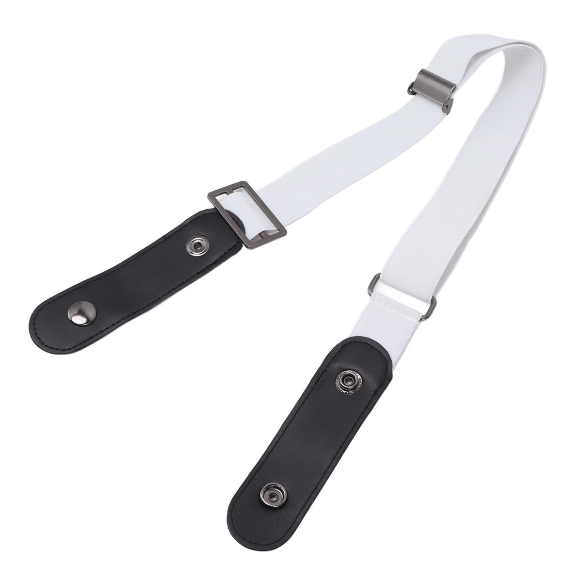 No Buckle Belt Women Traceless Adjustable Size Weaving Buckle Free Belt Women for Trousers SweaterWhite