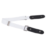 No Buckle Belt Women Traceless Adjustable Size Weaving Buckle Free Belt Women for Trousers SweaterWhite - Extra Image