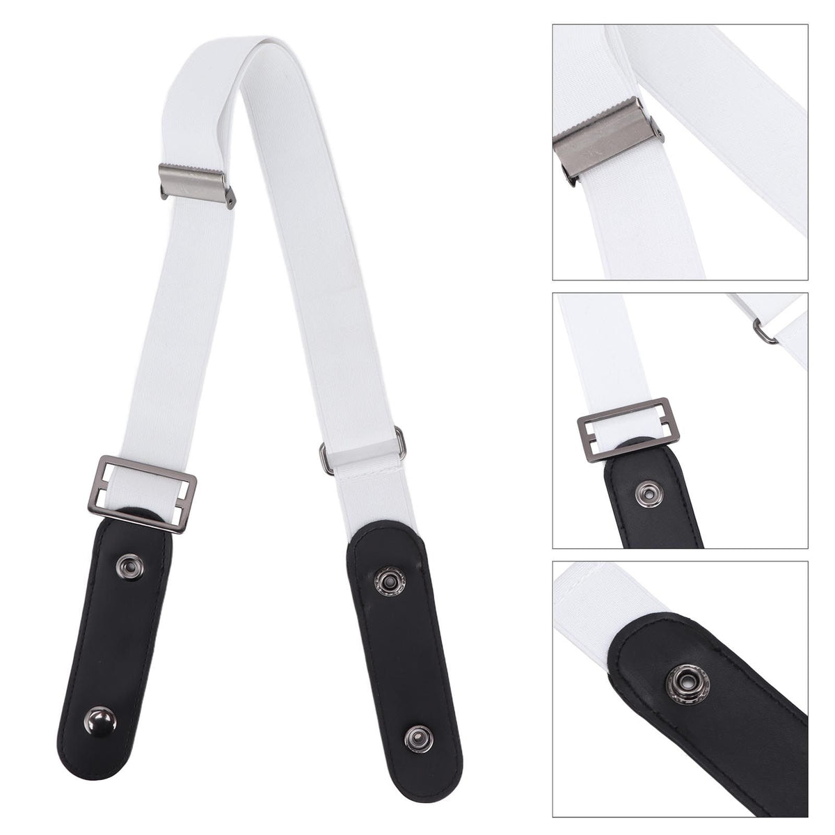 No Buckle Belt Women Traceless Adjustable Size Weaving Buckle Free Belt Women for Trousers SweaterWhite