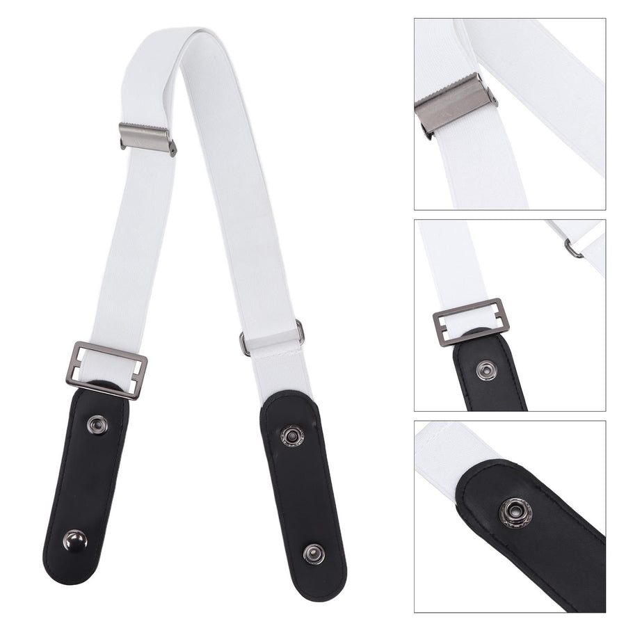 No Buckle Belt Women Traceless Adjustable Size Weaving Buckle Free Belt Women for Trousers SweaterWhite
