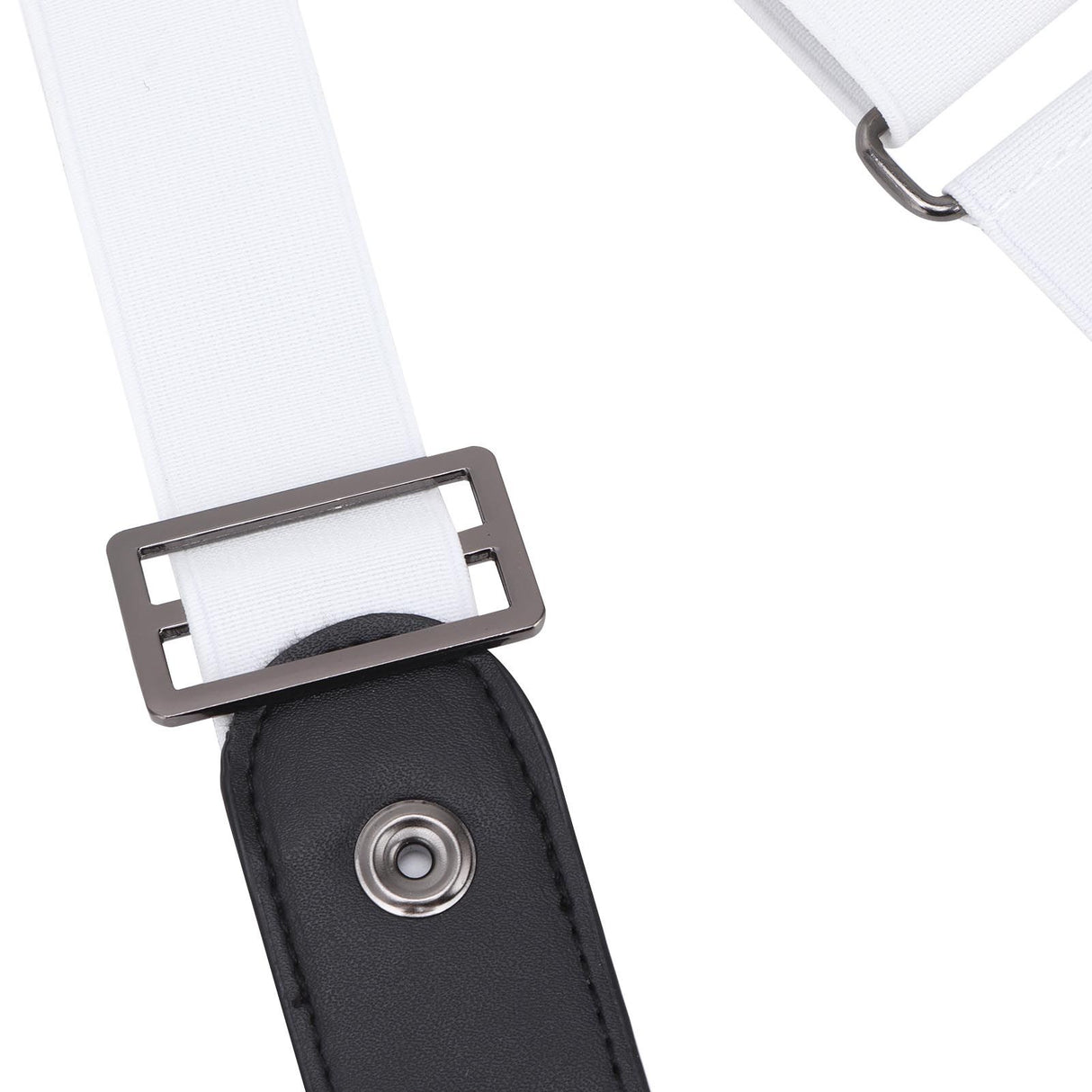 No Buckle Belt Women Traceless Adjustable Size Weaving Buckle Free Belt Women for Trousers SweaterWhite