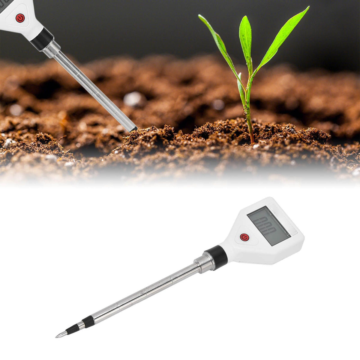 Soil EC Tester Clear LCD High Accuracy Quick Response Small Portable Durable Soil Conductivity Tester