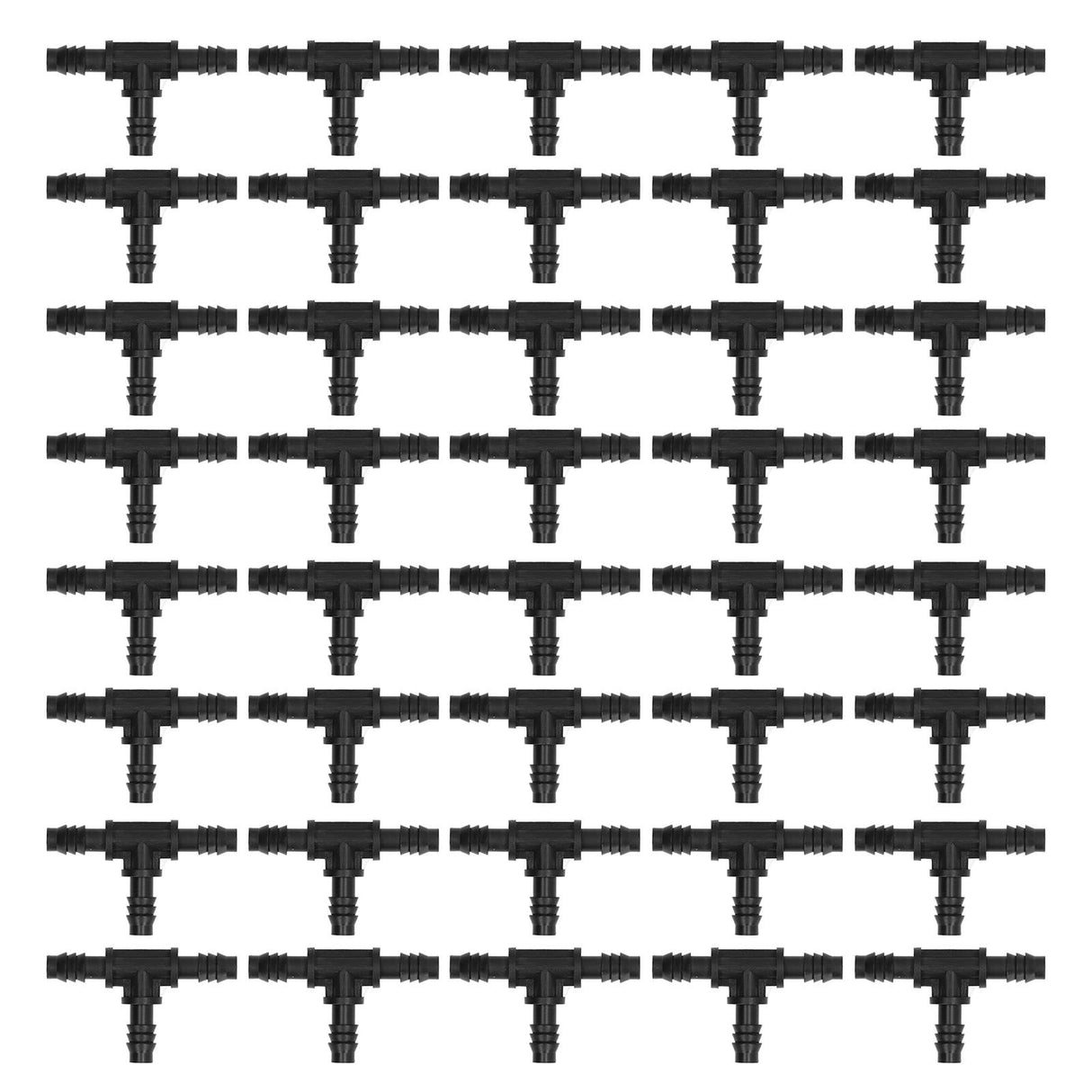 40pcs Irrigation Fitting Drip Irrigation Barbed Connector 8/12mm Tube Tee for Garden Lawn
