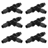 40pcs Irrigation Fitting Drip Irrigation Barbed Connector 8/12mm Tube Tee for Garden Lawn - Front View