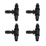 40pcs Irrigation Fitting Drip Irrigation Barbed Connector 8/12mm Tube Tee for Garden Lawn - Top-Down View