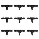 40pcs Irrigation Fitting Drip Irrigation Barbed Connector 8/12mm Tube Tee for Garden Lawn - 45-Degree Angle