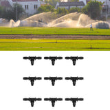 40pcs Irrigation Fitting Drip Irrigation Barbed Connector 8/12mm Tube Tee for Garden Lawn