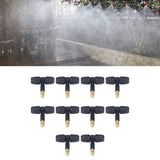 10Pcs Copper Atomizing Nozzles 8/11mm Adjustable Gardening Atomizing Nozzle with Tee Pipes for 8/11mm Capillary