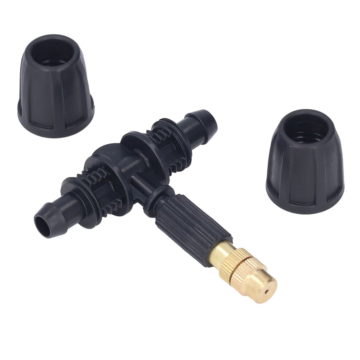 10Pcs Copper Atomizing Nozzles 8/11mm Adjustable Gardening Atomizing Nozzle with Tee Pipes for 8/11mm Capillary