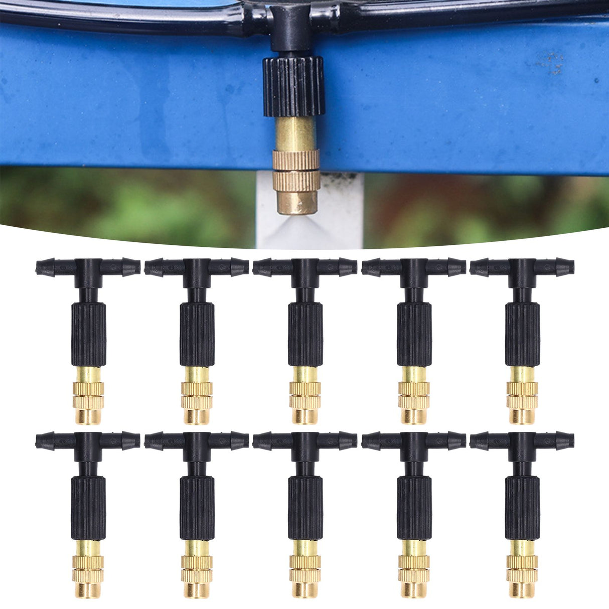 10pcs Atomizing Nozzles Removable Design Easy Installation Misting Spray Head for Greenhouse Seedling Cultivation