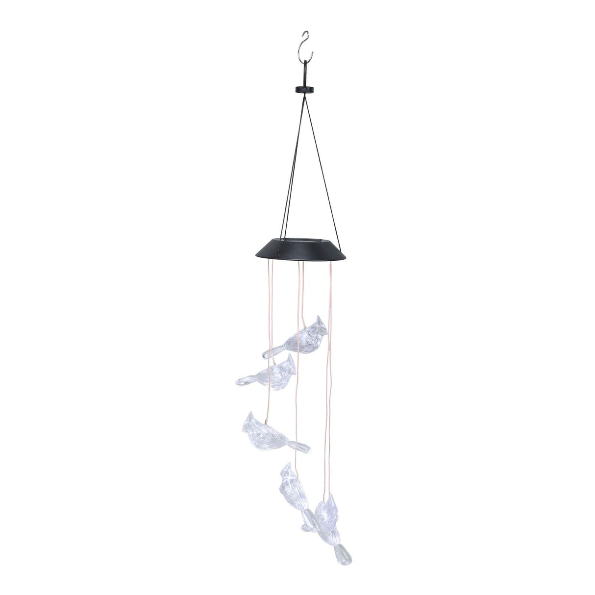 LED Solar Wind Chimes Color Change Waterproof Bird Wind Chimes Light for Courtyard Garden Patio