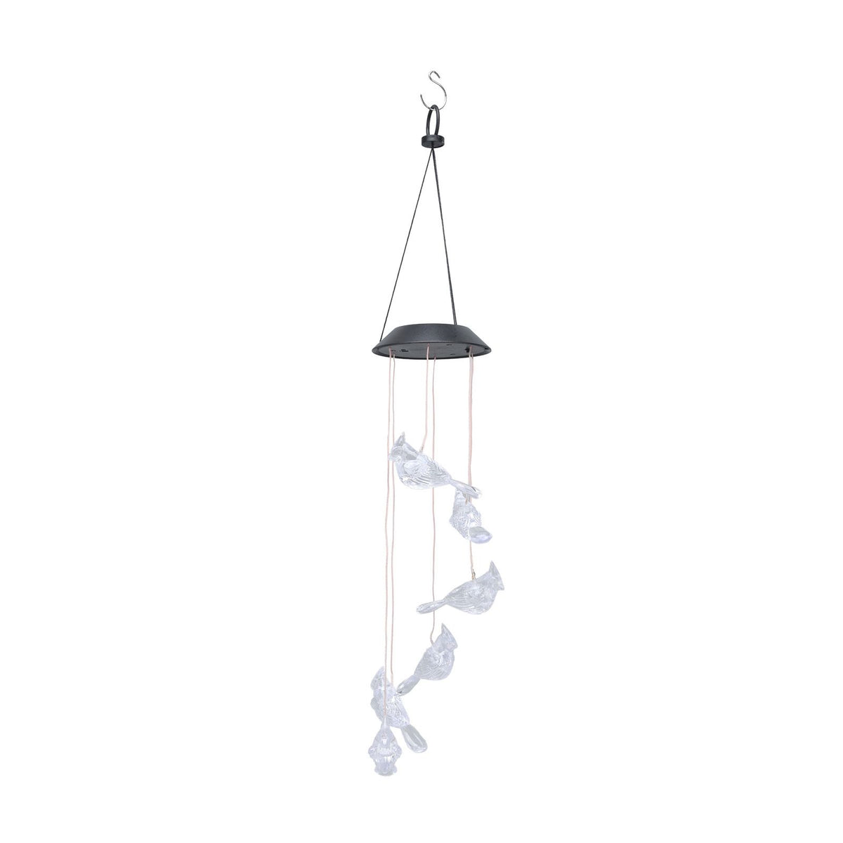 LED Solar Wind Chimes Color Change Waterproof Bird Wind Chimes Light for Courtyard Garden Patio