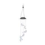 LED Solar Wind Chimes Color Change Waterproof Bird Wind Chimes Light for Courtyard Garden Patio