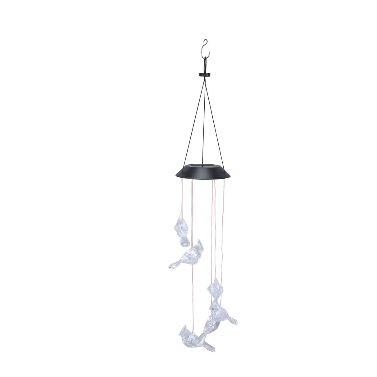 LED Solar Wind Chimes Color Change Waterproof Bird Wind Chimes Light for Courtyard Garden Patio