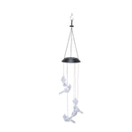 LED Solar Wind Chimes Color Change Waterproof Bird Wind Chimes Light for Courtyard Garden Patio