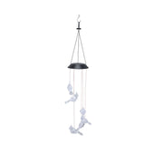 LED Solar Wind Chimes Color Change Waterproof Bird Wind Chimes Light for Courtyard Garden Patio - 45-Degree Angle