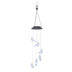 LED Solar Wind Chimes Color Change Waterproof Bird Wind Chimes Light for Courtyard Garden Patio