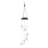 LED Solar Wind Chimes Color Change Waterproof Bird Wind Chimes Light for Courtyard Garden Patio - Rear View