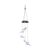 LED Solar Wind Chimes Color Change Waterproof Bird Wind Chimes Light for Courtyard Garden Patio - Low Angle