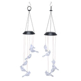 LED Solar Wind Chimes Color Change Waterproof Bird Wind Chimes Light for Courtyard Garden Patio