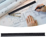 Triangular Ruler Aluminum Alloy Material Clear Reading Engraved Marking Durable Wearable Measuring Tools for DrawingSmall Scale Ruler