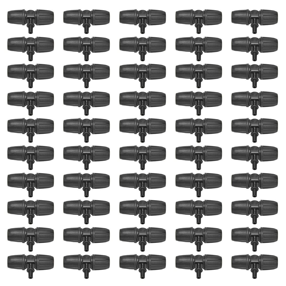 50pcs 8/12mm Hose Tee Fitting Tube Tee Connector Accessory for Garden Drip Irrigation Watering System