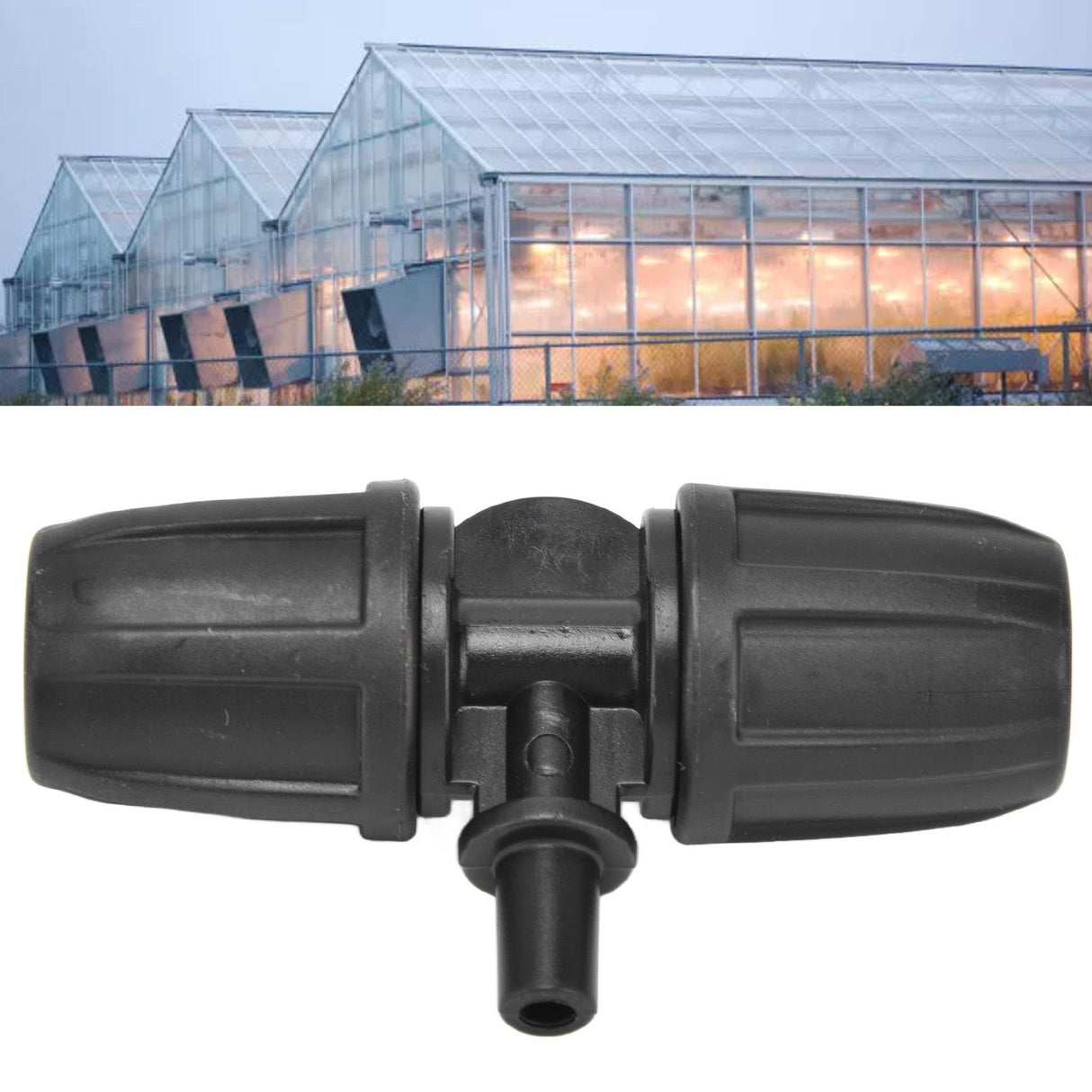 50pcs 8/12mm Hose Tee Fitting Tube Tee Connector Accessory for Garden Drip Irrigation Watering System