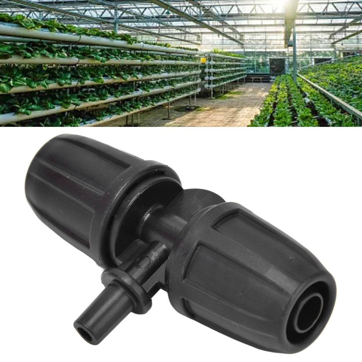 50pcs 8/12mm Hose Tee Fitting Tube Tee Connector Accessory for Garden Drip Irrigation Watering System