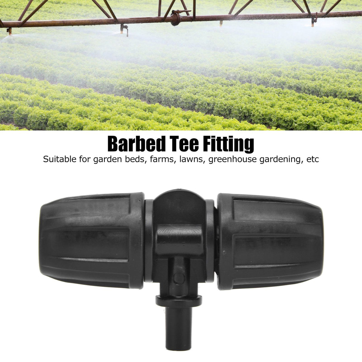 50pcs 8/12mm Hose Tee Fitting Tube Tee Connector Accessory for Garden Drip Irrigation Watering System