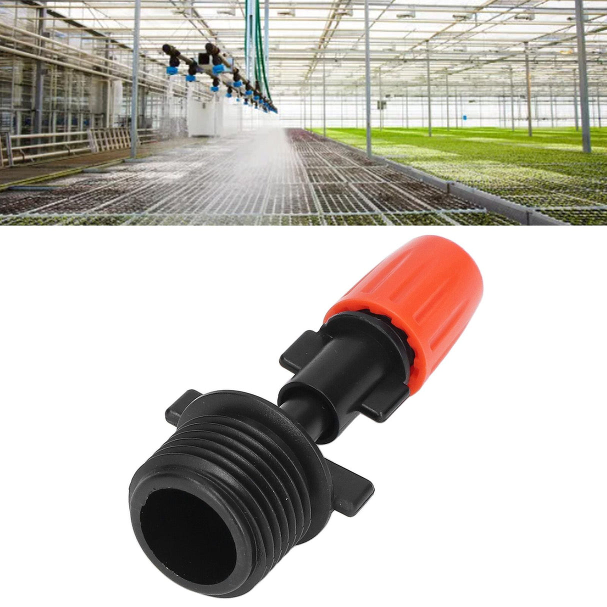 50pcs G1/2 Male Thread Misting Spray Nozzle Adjustable Water Spray Head Atomizing Nozzle for Garden Irrigation
