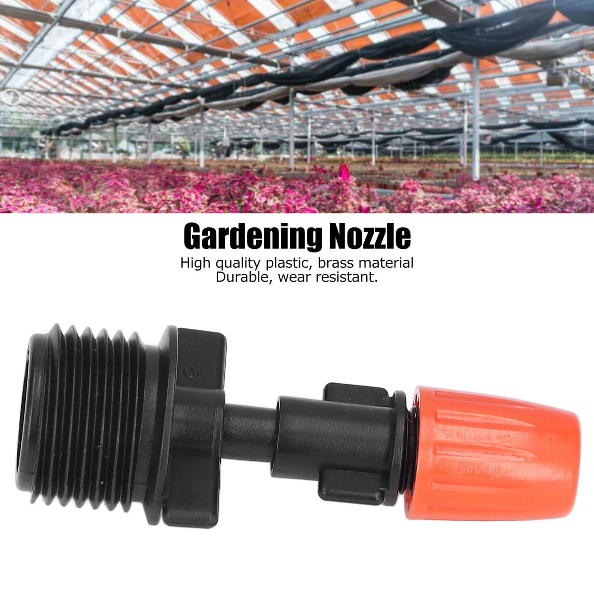50pcs G1/2 Male Thread Misting Spray Nozzle Adjustable Water Spray Head Atomizing Nozzle for Garden Irrigation